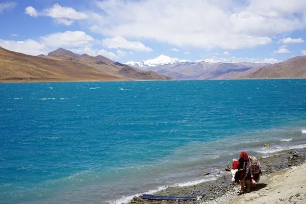 Yamdrok jezero v Tibetu — Stock fotografie
