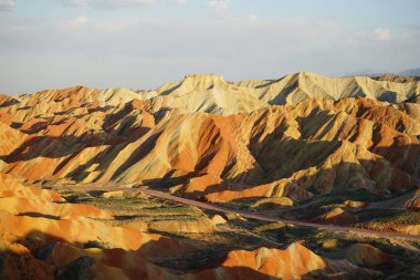 Zhangye Danxia gün batımı