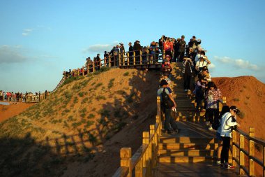 Zhangye Danxia ve gün batımı