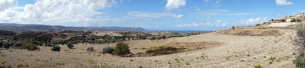 Panorama över fält — Stockfoto