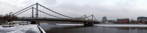 Krim Brücke Und Moskauer Fluss — Stockfoto