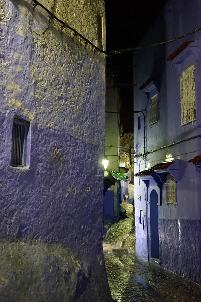 Blue street at night — Stock Photo, Image