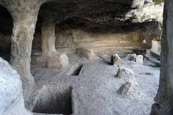 Sebastopol Ryssland Circa September 2019 Grottan Eski Kermen — Stockfoto