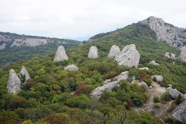 Los Dedos Roca Cordillera Crimea —  Fotos de Stock