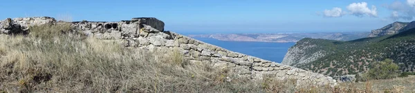 Ruina Sul Monte Kokiya Kaya Vicino Balaklava — Foto Stock