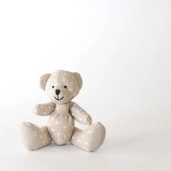 Cute bear-toy in polka-dot — Stock Photo, Image