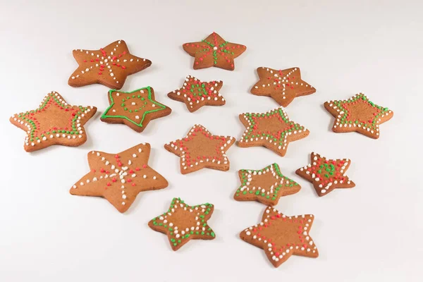 Handmade decorated ginger cookies — Stock Photo, Image