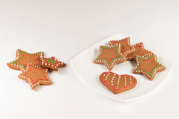 Handmade decorated ginger cookies — Stock Photo, Image