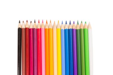 Renkli seti ahşap kalemler