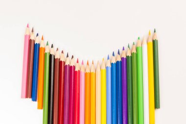 Renkli seti ahşap kalemler