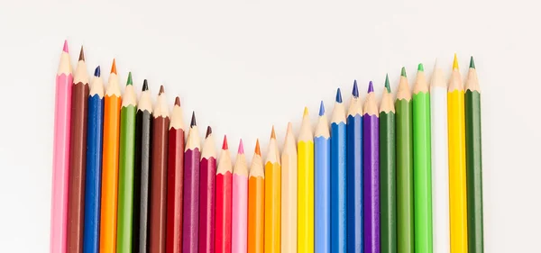 Colorful kit of wooden pencils — Stock Photo, Image