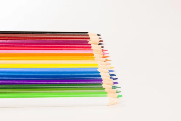 Красочный набор деревянных карандашей Стоковая Картинка