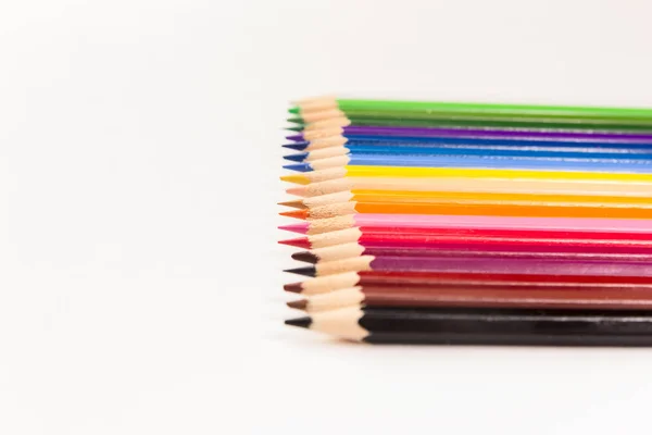 多彩的试剂盒的木制铅笔 免版税图库照片