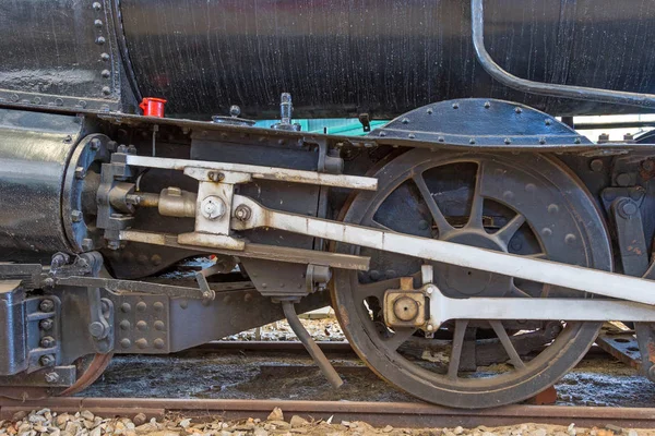 Roue de locomotive à vapeur — Photo