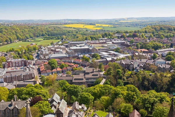 Luchtfoto van Durham — Stockfoto