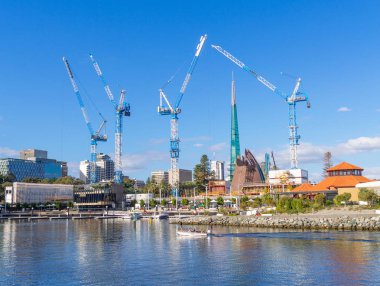 Elizabeth Quay adlı çalışma Vinçler
