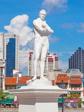 Efendim Thomas Stamford Raflles heykel Singapur