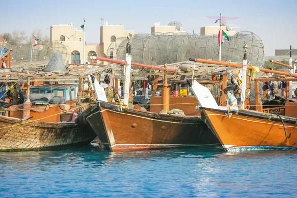 Abu Dhabi Dhow Hafen — Stockfoto