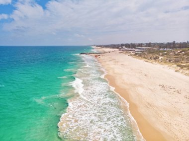 Perth 'teki şehir plajının havadan görüntüsü