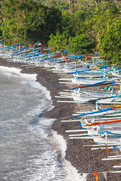 Jukungs tradicionais em Bali — Fotografia de Stock