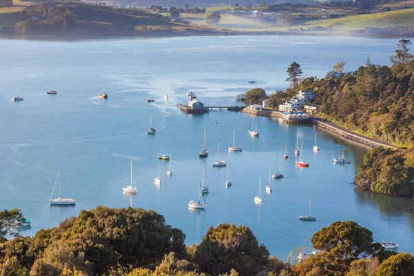 Yachts Moored Mangonui Picturesque Resort Town North Island New Zealand — Stock Photo, Image