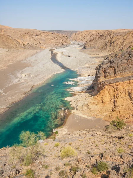 Umman Sultanlığı Nın Güzel Doğal Manzaralarından Biri Olan Wadi Dyqah — Stok fotoğraf