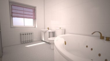 banyo iç 3D çizimi