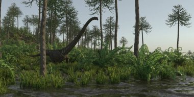 Dinozor renkli 3d kroki, elle çizilmiş sürüngen karakter