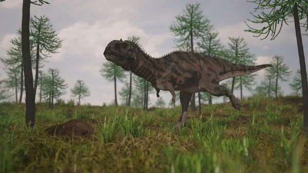 恐龙彩色3D素描 手绘爬行动物特征 — 图库照片