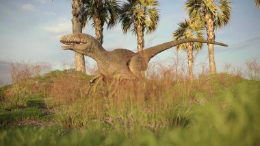 avcılık dakotaraptor 3D render