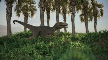 avcılık dakotaraptor 3D render