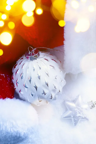 Arte Feliz Natal; Férias fundo com decoração de Natal — Fotografia de Stock