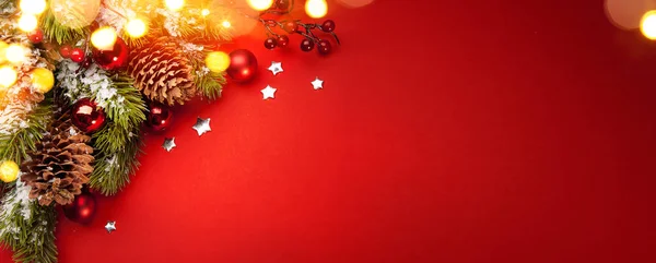 Arte rojo Navidad vacaciones fondo; tarjeta de felicitación — Foto de Stock