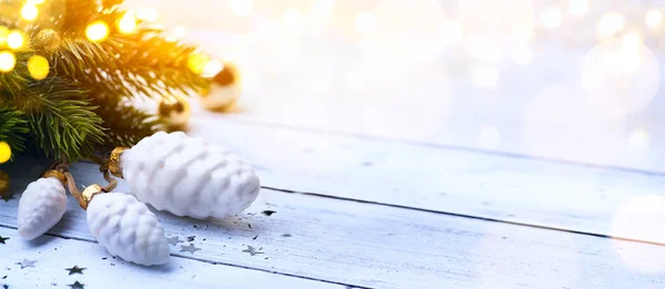 Arte Navidad temporada fondo; Navidad vacaciones árbol luz — Foto de Stock