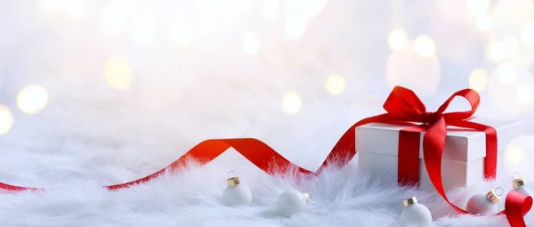 Natal feriados composição no fundo de luz com cópia spa — Fotografia de Stock