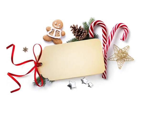 Noel tatil dekorasyon; Köknar tre ile Noel kompozisyon — Stok fotoğraf
