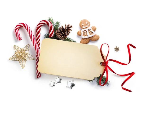 Kerstvakantie decoratie; Kerst compositie bij spar tre — Stockfoto