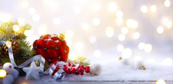 Christmas holidays composition on light background with copy spa — Stock Photo, Image