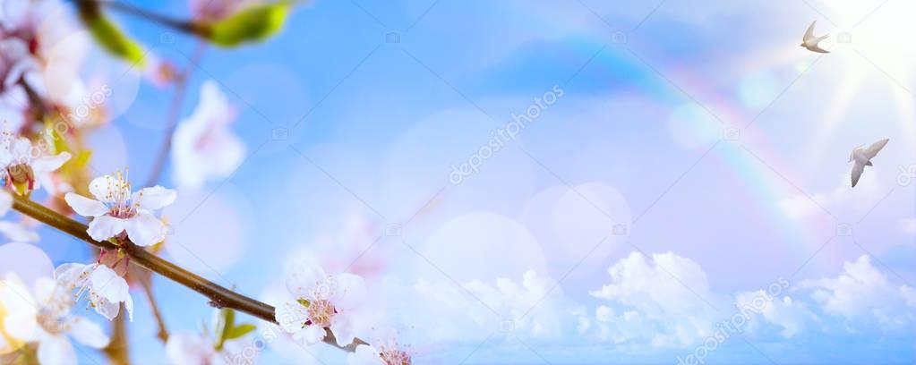 Arte Primavera flor fondo; Paisaje de Pascua — Imagen de stock Arte Primavera flor fondo; Paisaje de Pascua Imágenes De Stock Sin Royalties Gratis