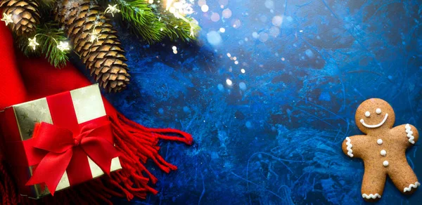 Arte Buon e luminoso Natale e felice anno nuovo biglietto di auguri — Foto Stock