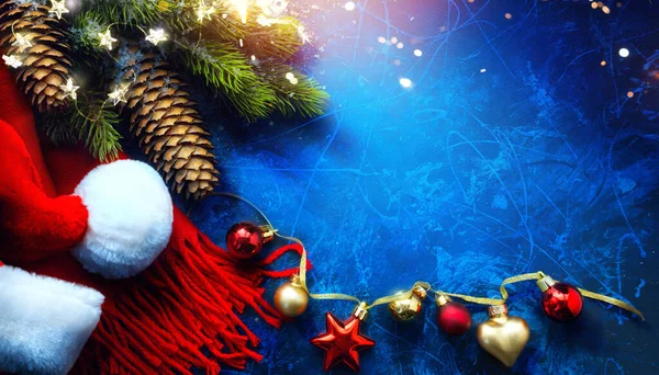 Kunst frohe und helle Weihnachten und ein glückliches neues Jahr Grußkarte — Stockfoto