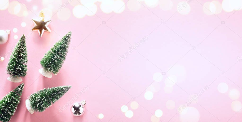 Merry Christmas and happy new year greeting card background, fla