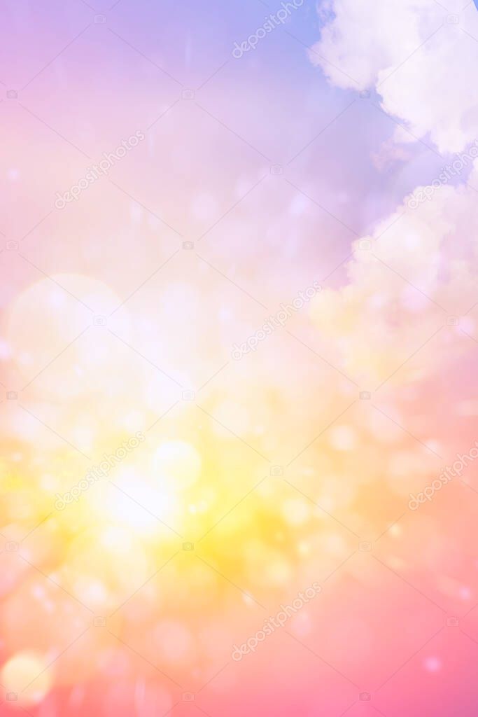 Abstract tranquil magical pink sunrise sky backgroun