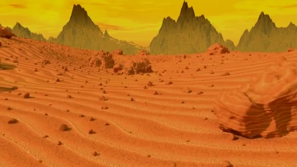Zboară Peste Peisajul Lui Marte — Videoclip de stoc