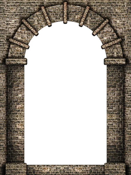 Arco Medieval Fondo Aislado — Foto de Stock