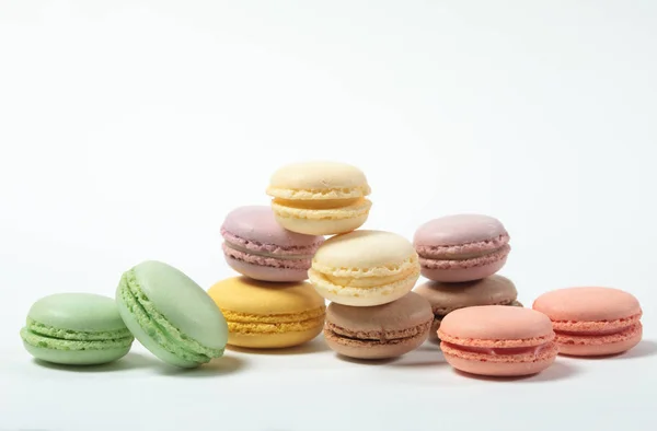Sweet and colourful french macaroons, pastel color, french cuisi