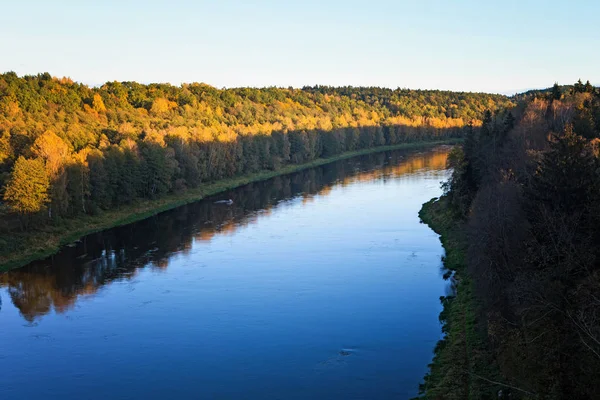 Nemunas, o maior rio da Lituânia, perto de Alytus — Fotografia de Stock