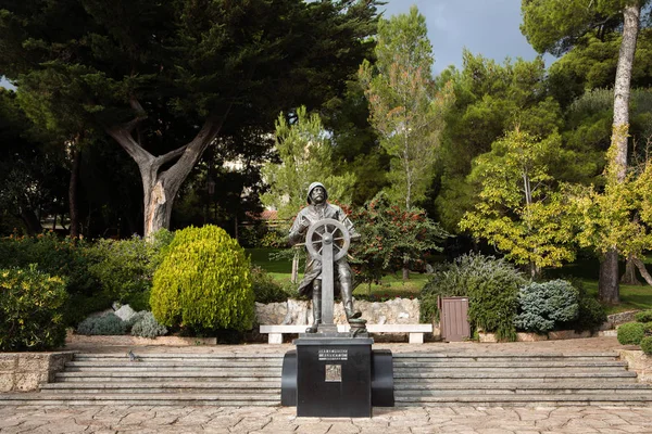 Staty av prins Albert I St Martin trädgårdar, Monaco-Ville — Stockfoto