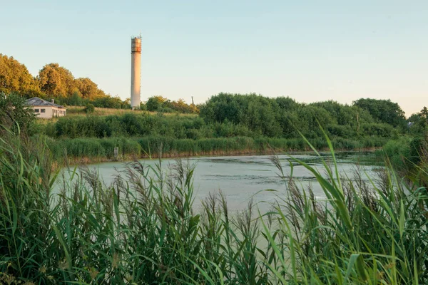 Litauische ländliche Landschaft am Abend — Stockfoto