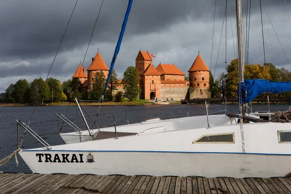 Trakai острів замок в Тракай, Литва — стокове фото
